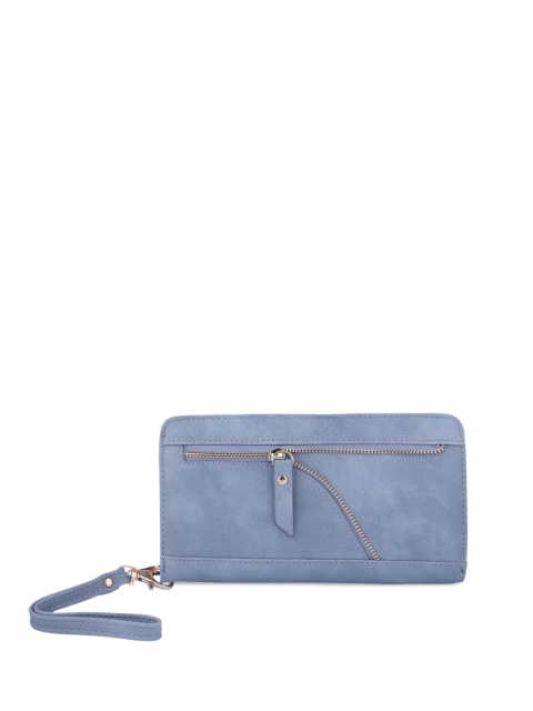 

ELLE Women Blue Solid Zip Around Wallet