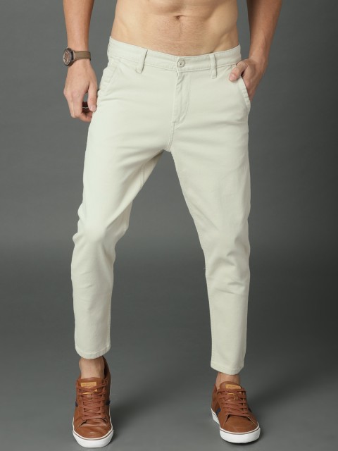 

Roadster Men Beige Regular Fit Solid Regular Trousers