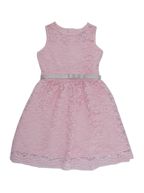 

POPPERS by Pantaloons Girls Pink Self Design Fit and Flare Dress