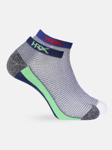 

HRX by Hrithik Roshan Unisex Pack of 2 Ankle-Length Socks, Blue