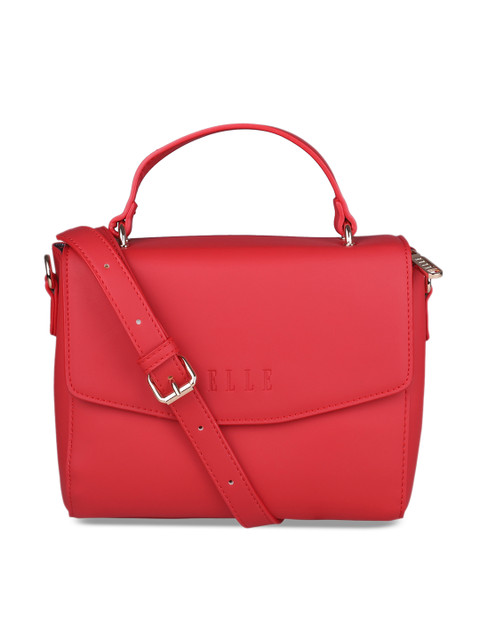 

ELLE Red Solid Satchel