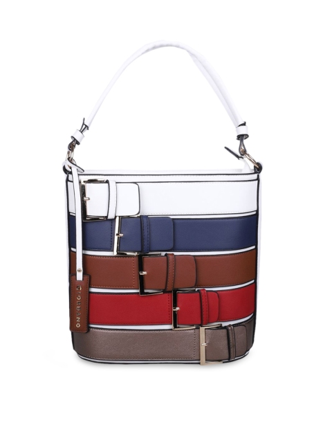 

GIORDANO White Striped Shoulder Bag