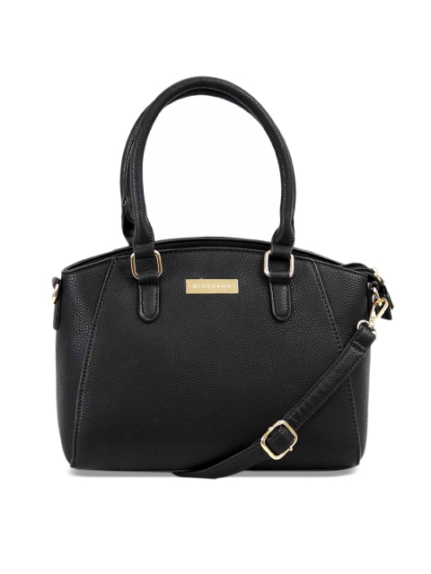 

GIORDANO Black Solid Handheld Bag