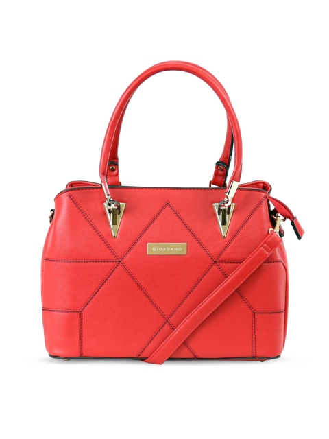 

GIORDANO Red Textured Handheld Bag