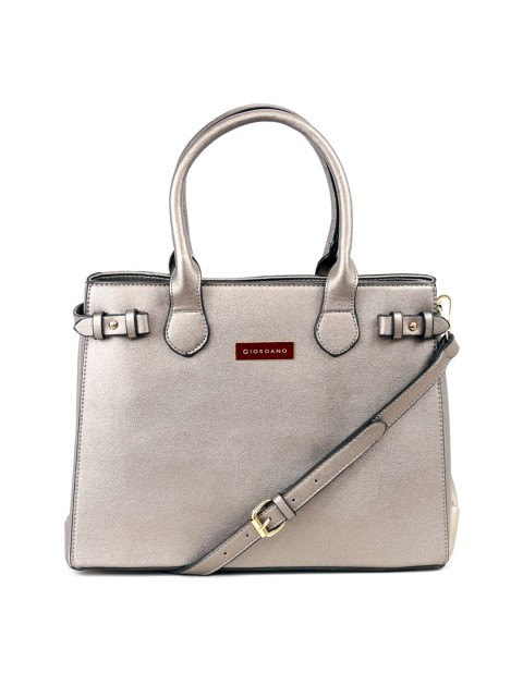 

GIORDANO Silver-Toned Solid Handheld Bag