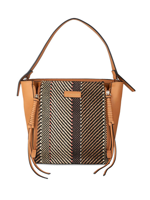 

GIORDANO Brown Self Design Shoulder Bag