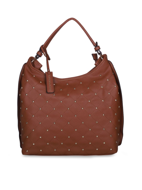 

GIORDANO Brown Embellished Hobo Bag