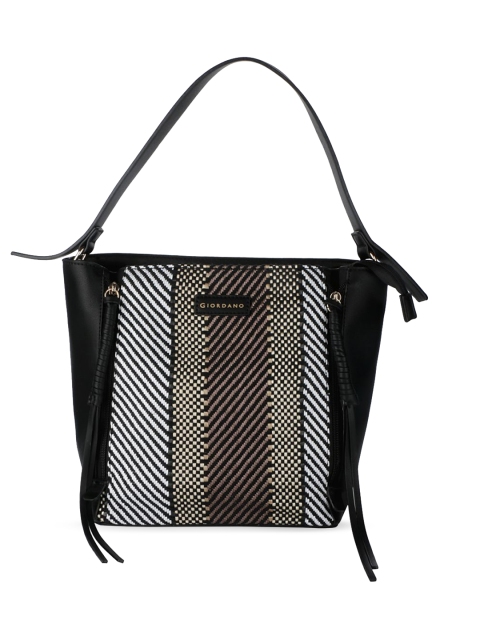 

GIORDANO Black Self Design Shoulder Bag