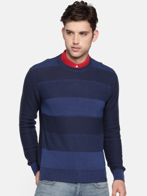 

Lee Men Blue Striped Pullover