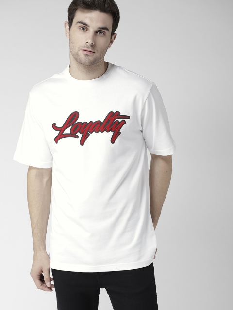 

Tommy Hilfiger LEWIS HAMILTON Men White Flock Print Round Neck T-shirt