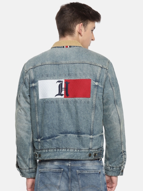 

Tommy Hilfiger Men Blue Solid Denim Jacket