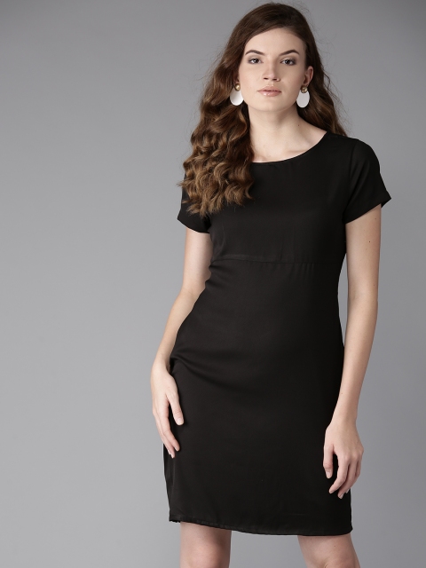 

HERE&NOW Women Black Solid Empire Dress