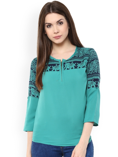 

Mayra Women Green Printed Top