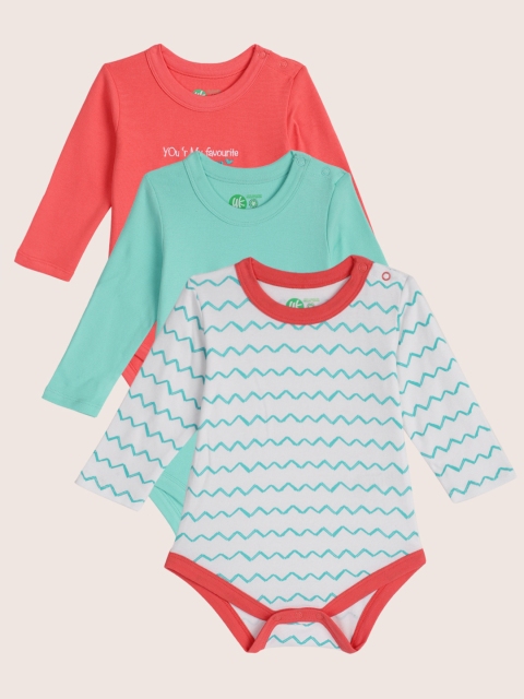 

YK Infant Girls Pack of 3 Bodysuits, Teal