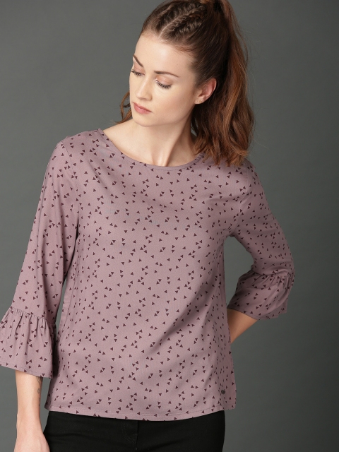

Roadster Women Mauve Printed Top