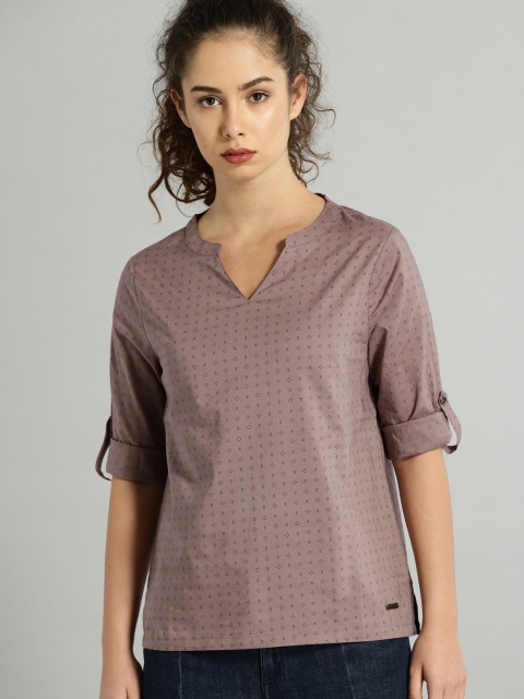

Roadster Women Mauve Printed Top