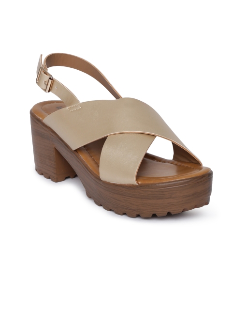 

Lavie Women Gold-Toned DANUTA CROSS Solid Platforms