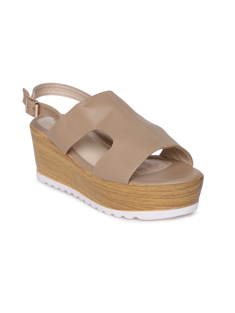 

Lavie Women Beige Solid Sandals