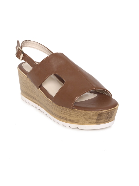 

Lavie Women Brown Solid Sandals