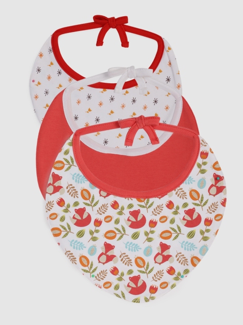 

YK Organic Girls Pack of 3 Multicoloured Organic Bibs, Pink
