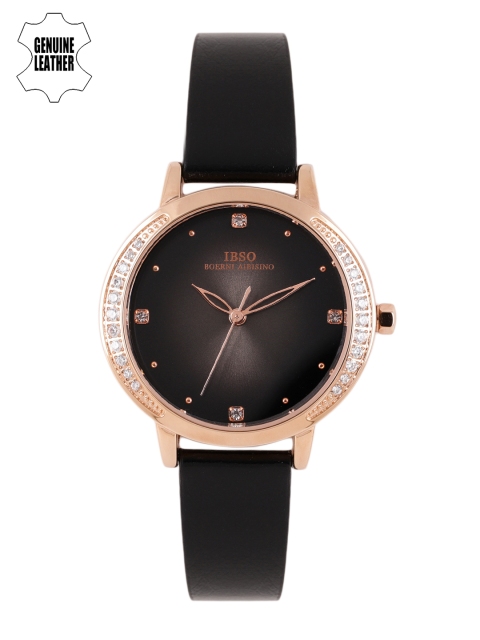 

IBSO Women Black Analogue Watch