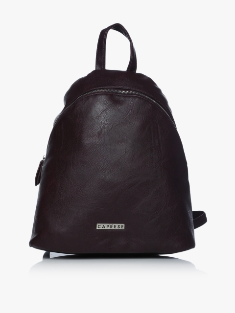 

Caprese Women Burgundy Solid Backpack