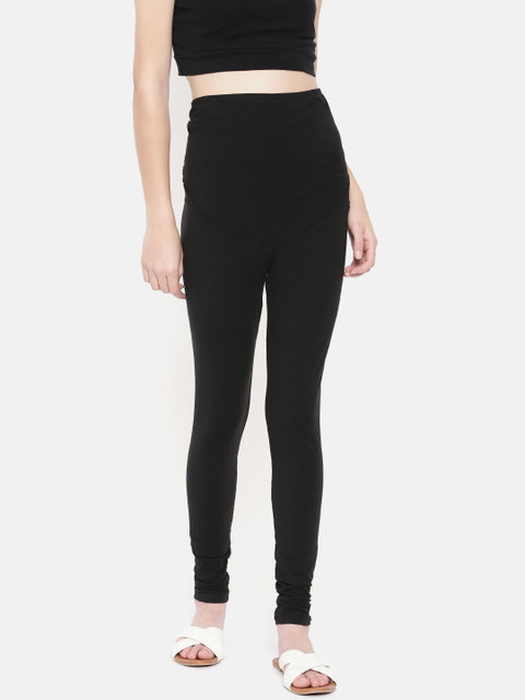 

OVS Women Black Solid Leggings