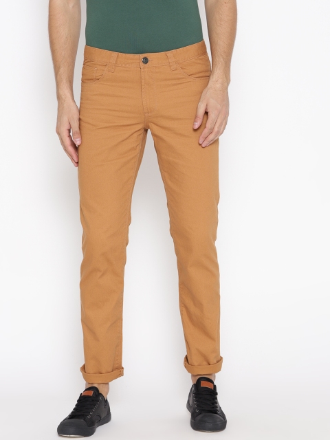 

OVS Men Brown Regular Fit Solid Trousers