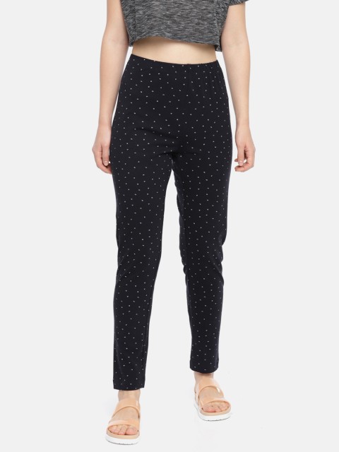 

OVS Women Black & Grey Printed Leggings