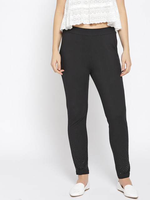 

OVS Women Black Solid Leggings