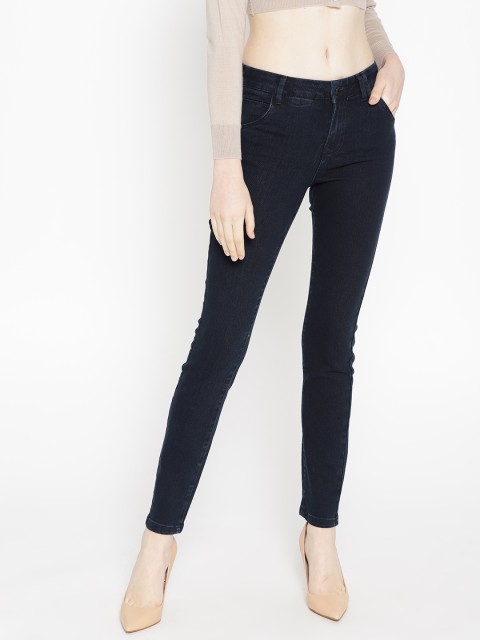 

OVS Women Navy Blue Skinny Fit Mid-Rise Clean Look Stretchable Jeans