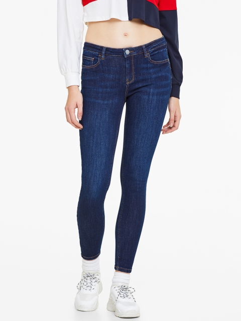 

OVS Women Navy Blue Super Skinny Fit Mid-Rise Clean Look Stretchable Jeans