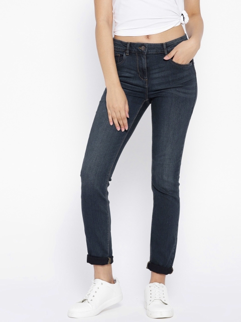 

OVS Women Navy Blue Push Up Fit Mid-Rise Clean Look Stretchable Jeans