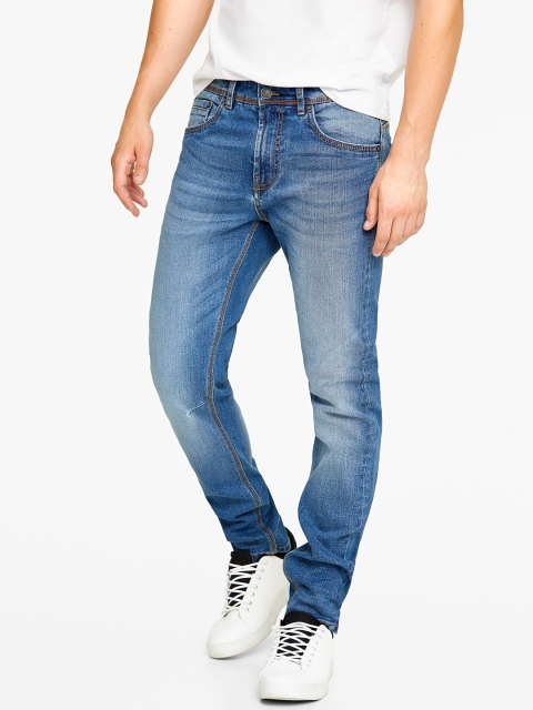 

OVS Men Blue Regular Fit Mid-Rise Clean Look Stretchable Jeans