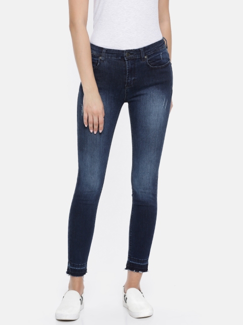 

OVS Women Blue Skinny Fit Low-Rise Low Distress Stretchable Jeans