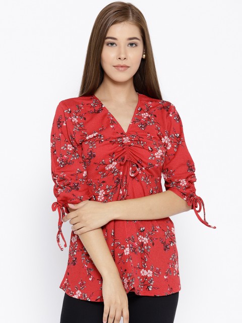 

OVS Women Red Printed Top