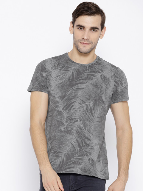 

OVS Men Grey Printed Round Neck T-shirt