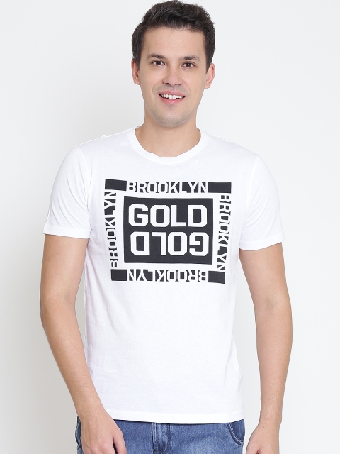 

OVS Men White Printed Round Neck T-shirt