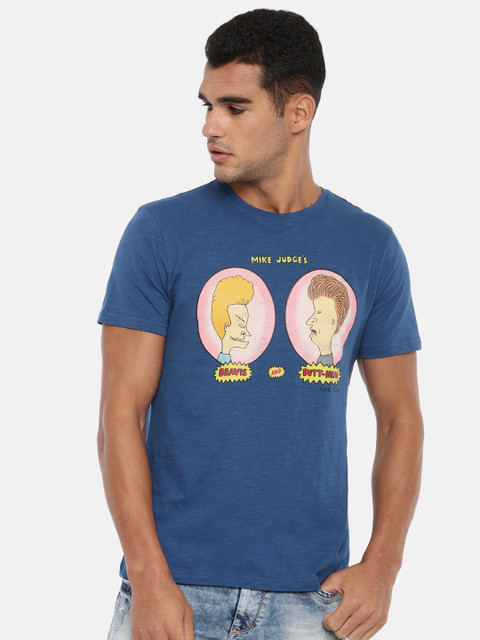 

OVS Men Blue Printed T-shirt