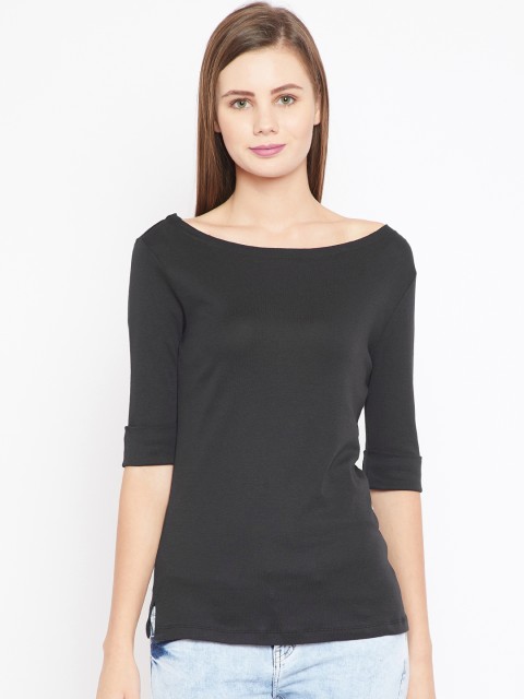 

OVS Women Black Solid Top