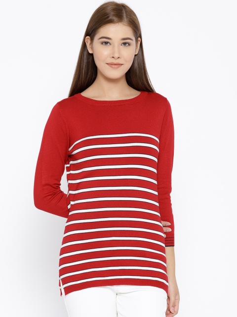 

OVS Women Red & White Striped Pullover