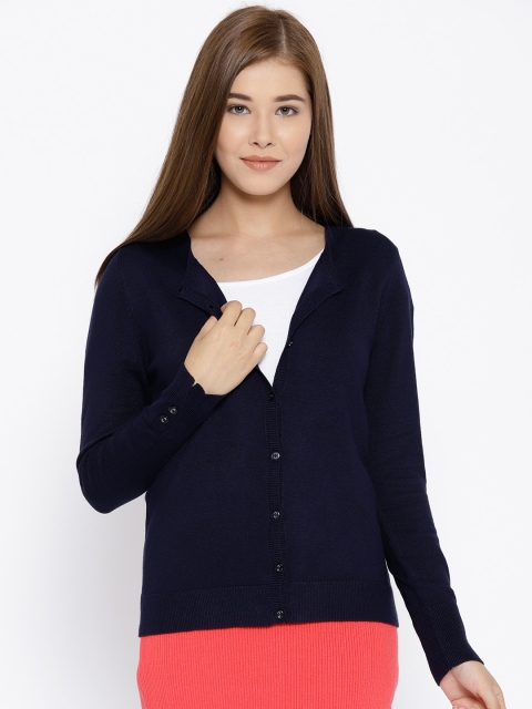 

OVS Women Navy Blue Solid Cardigan