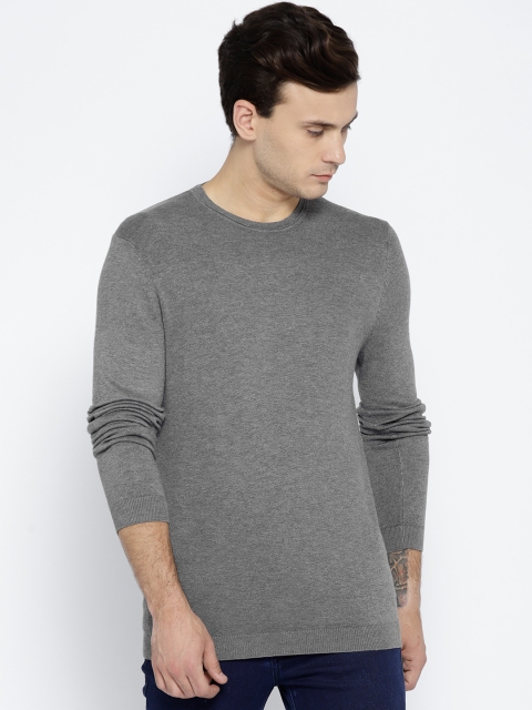 

OVS Men Grey Solid Pullover