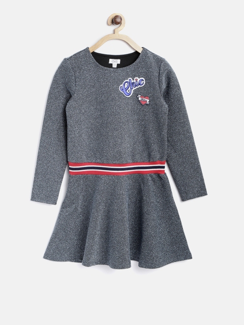 

OVS Girls Blue Fit and Flare Full Sleeve Dress