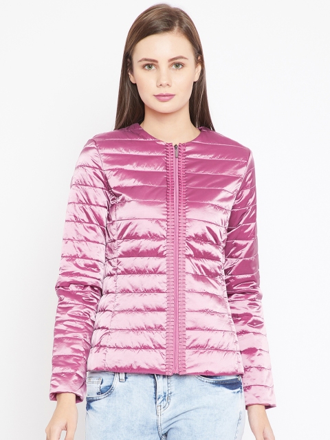 

OVS Women Pink Solid Quilted Jacket
