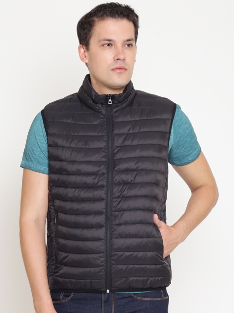 

OVS Men Black Solid Sleeveless Padded Jacket