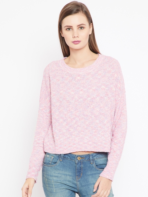 

OVS Women Pink Solid Pullover