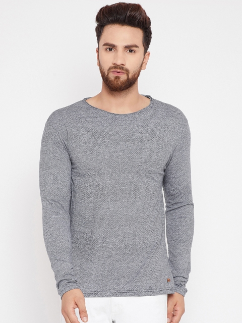 

The Dry State Men Grey Printed Round Neck T-shirt