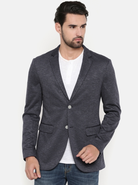 

Indian Terrain Men Grey Regular Fit Single-Breasted Casual Blazer