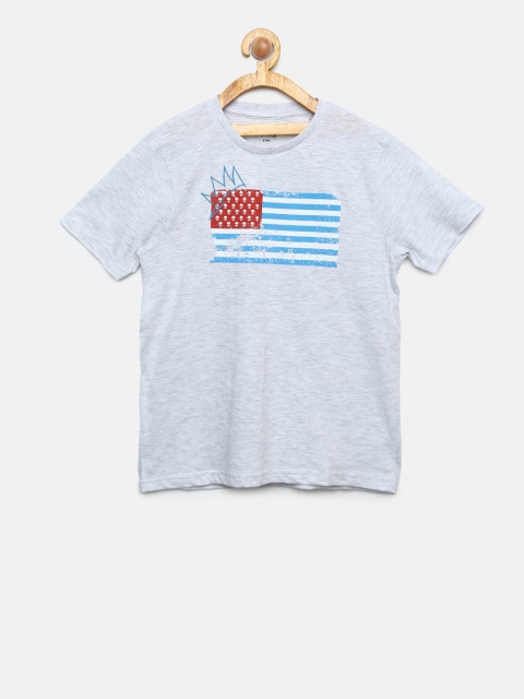 

Bossini Boys Grey Printed Round Neck T-shirt